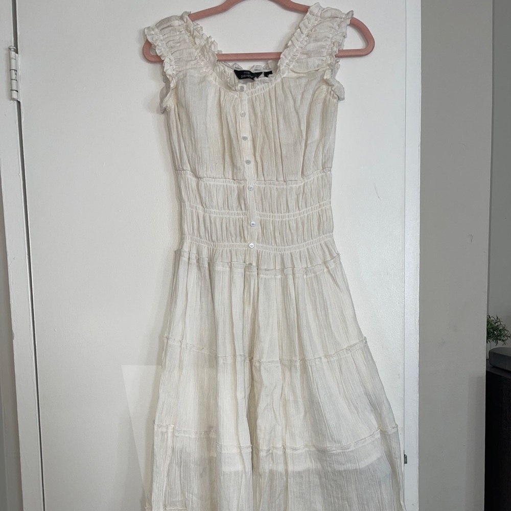 White maxi dress